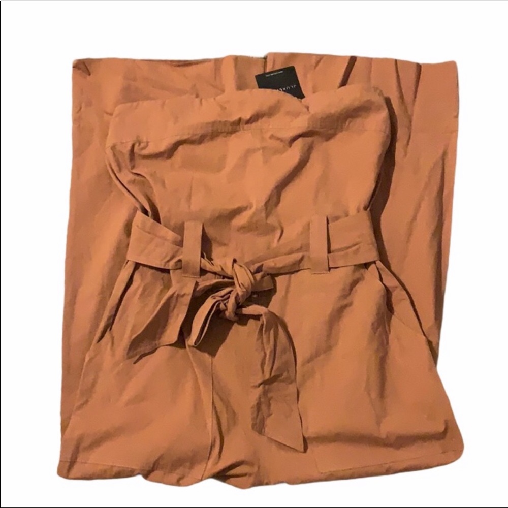 NWT JLUXLABEL Apricot Tube Wide Leg Romper - Picture 2 of 4